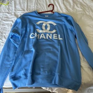 Medium Light blue Hanes Chanel Pullover